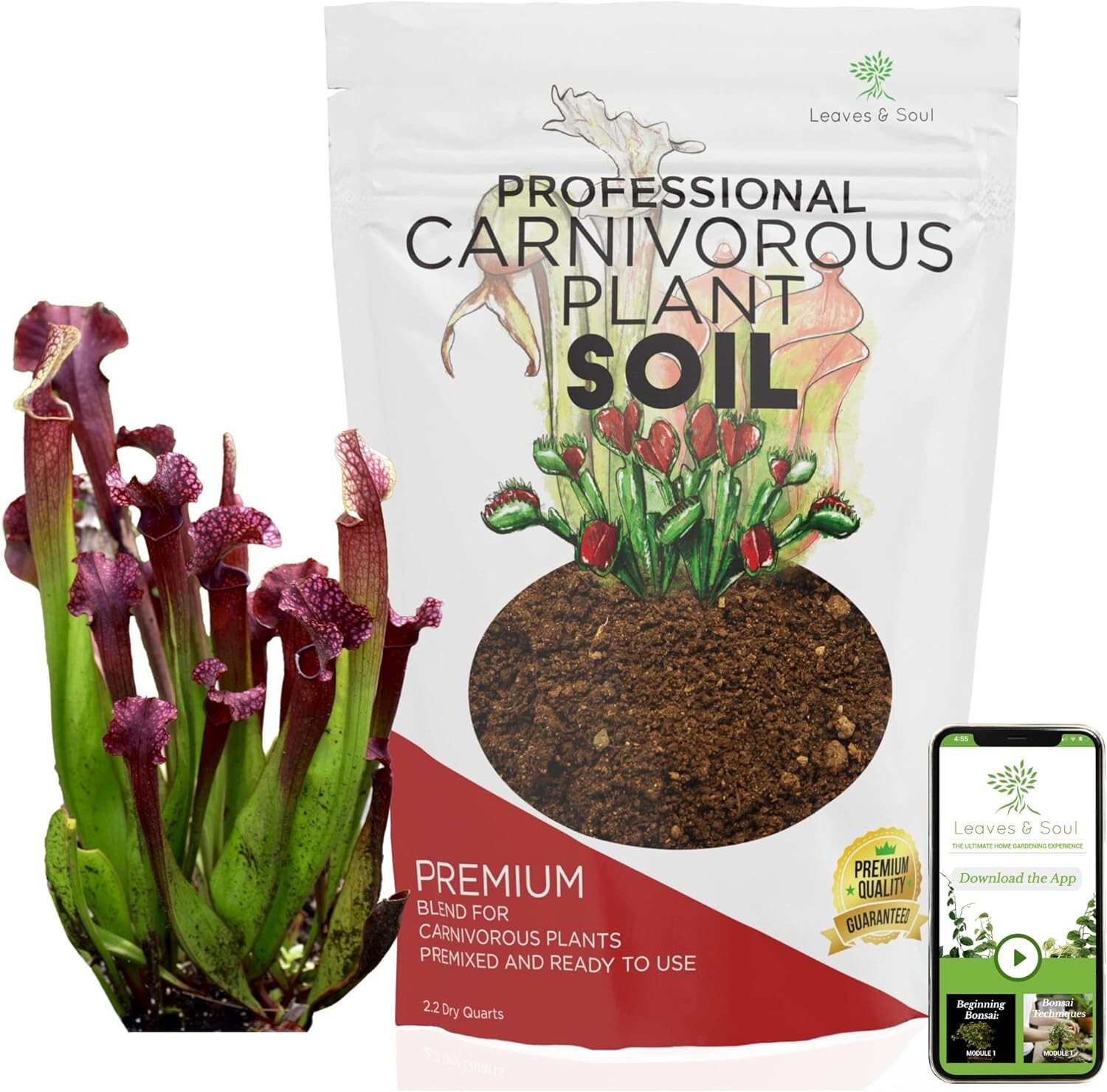 Ready-to-Use Carnivorous Plant Soil, 2.2 Quarts for Sundews and Pitcher Plants
