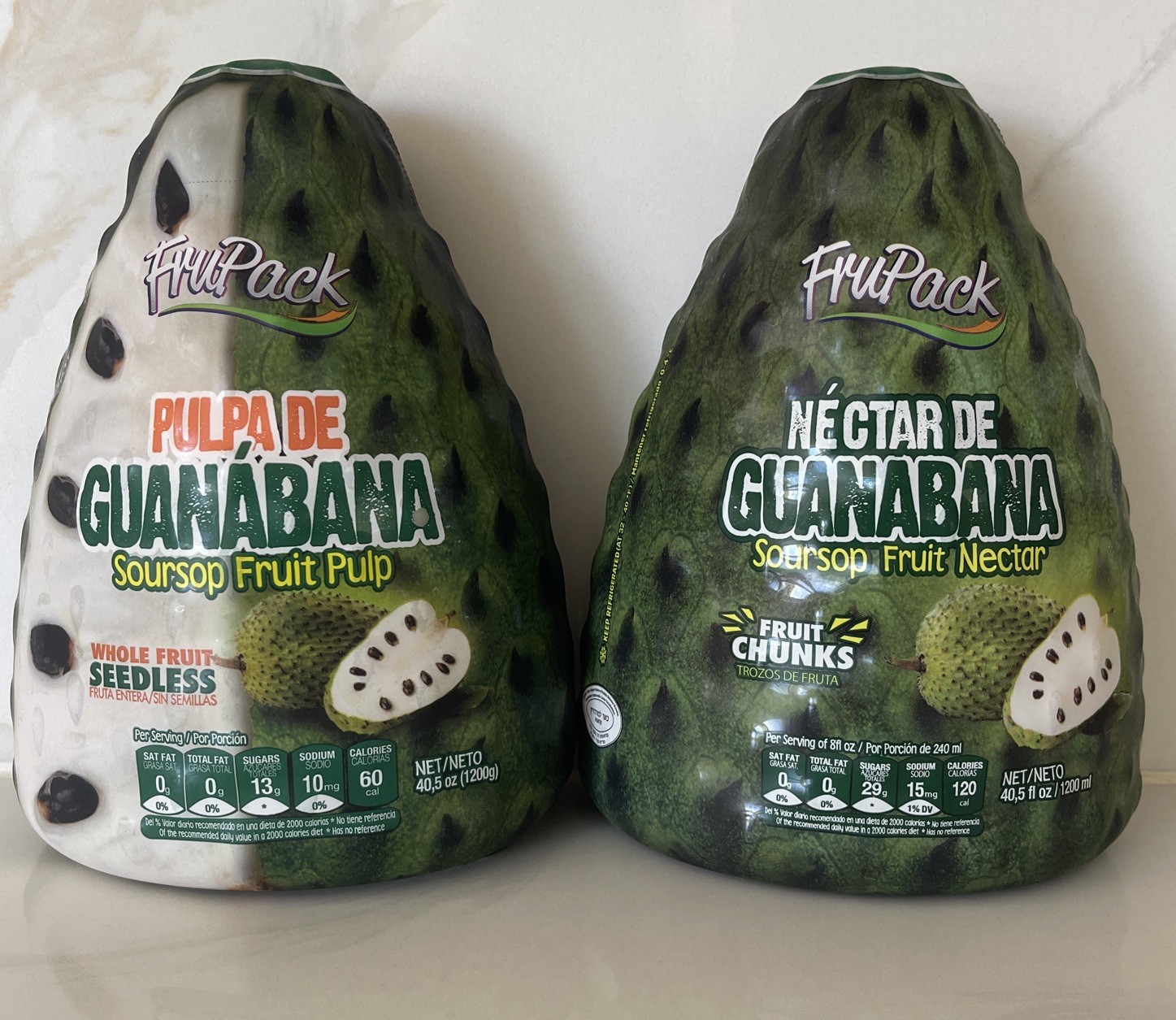 2 Guanábana Pulp & Nectar /Fruit Soursop Nectar 40.5 oz Fl Each (2 Pack)