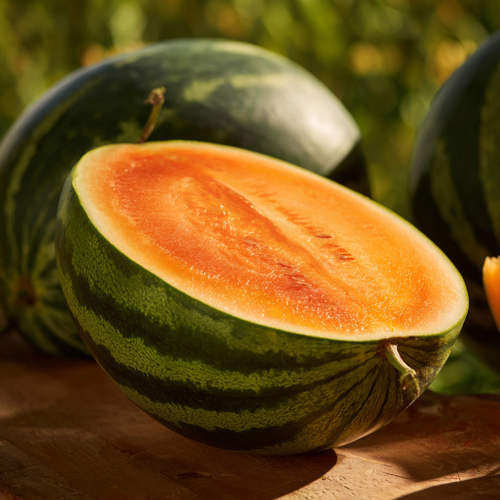 Organic Orange Tendersweet Watermelon Seeds – 15 Citrullus lanatus