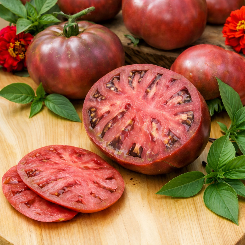 80 Heirloom Purple Cherokee Tomato Seeds – NonGMO Free Shipping! Indeterminate
