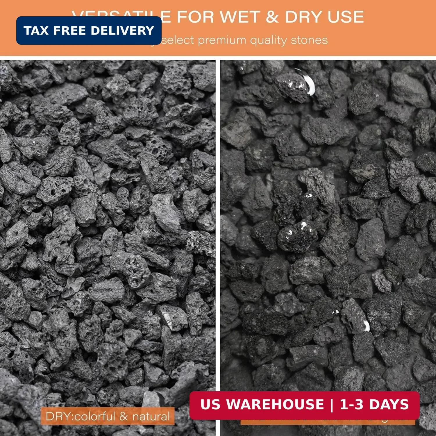 NUPICK 3lb Black Lava Rocks for Plants, 3/8″ Succulent Potting Soil Amendments,