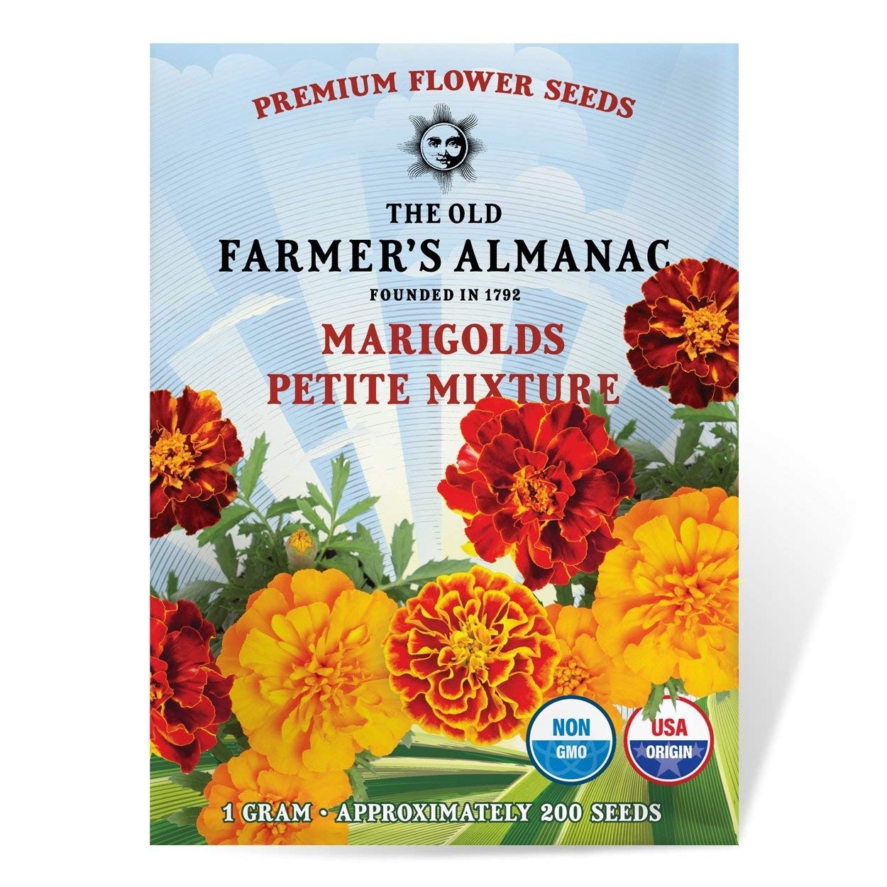 The Old Farmer’s 1 Packet – 1 Gram – Approx 200 Seeds, Orange, Red, Yellow