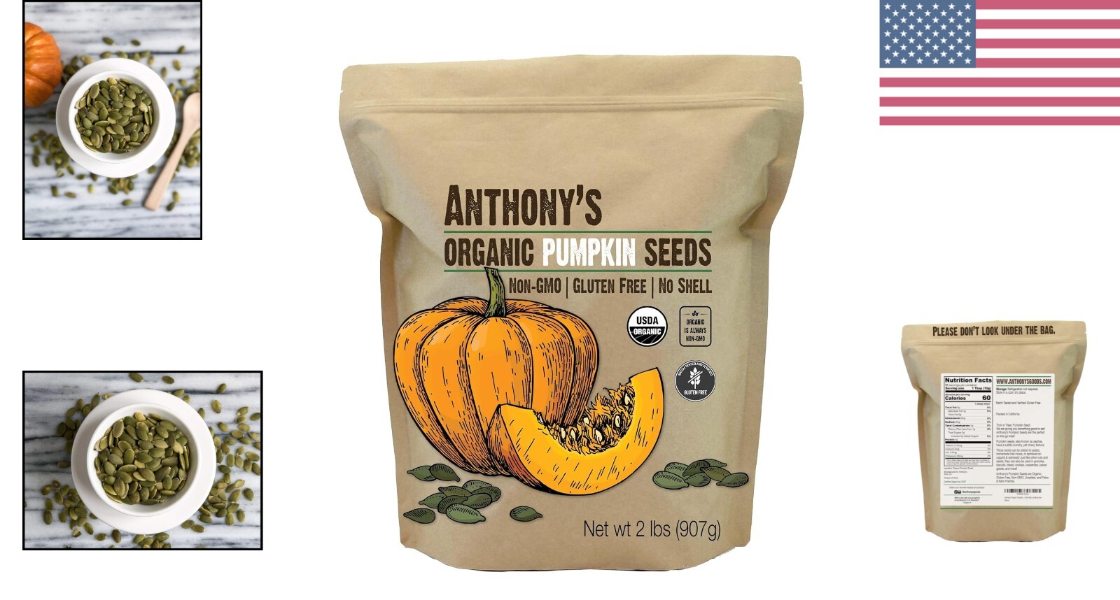 Organic Gluten-Free Pumpkin Seeds 2 lb – Perfect for Healthy Snacking