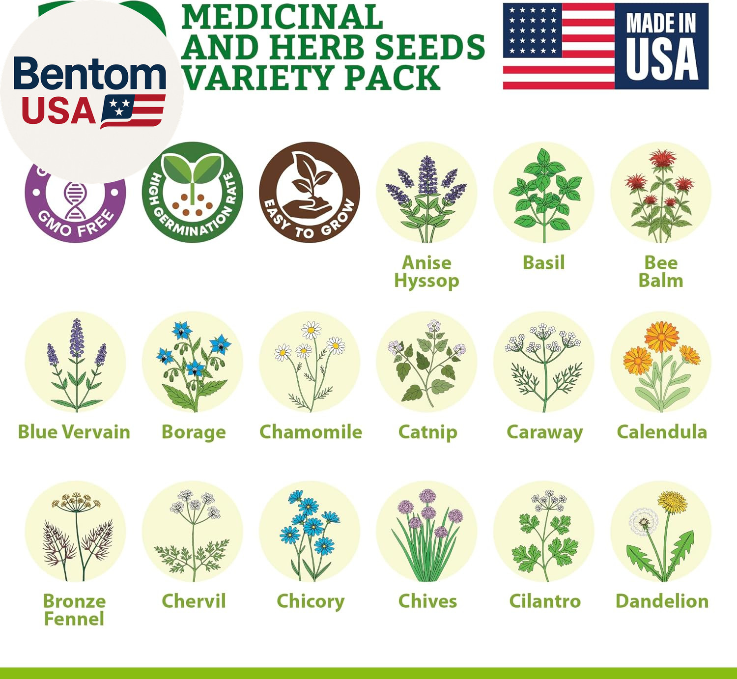 Medicinal Herb Seeds Variety Pack – 39 Heirloom Non-Gmo Apothecary Seed Kit, Her