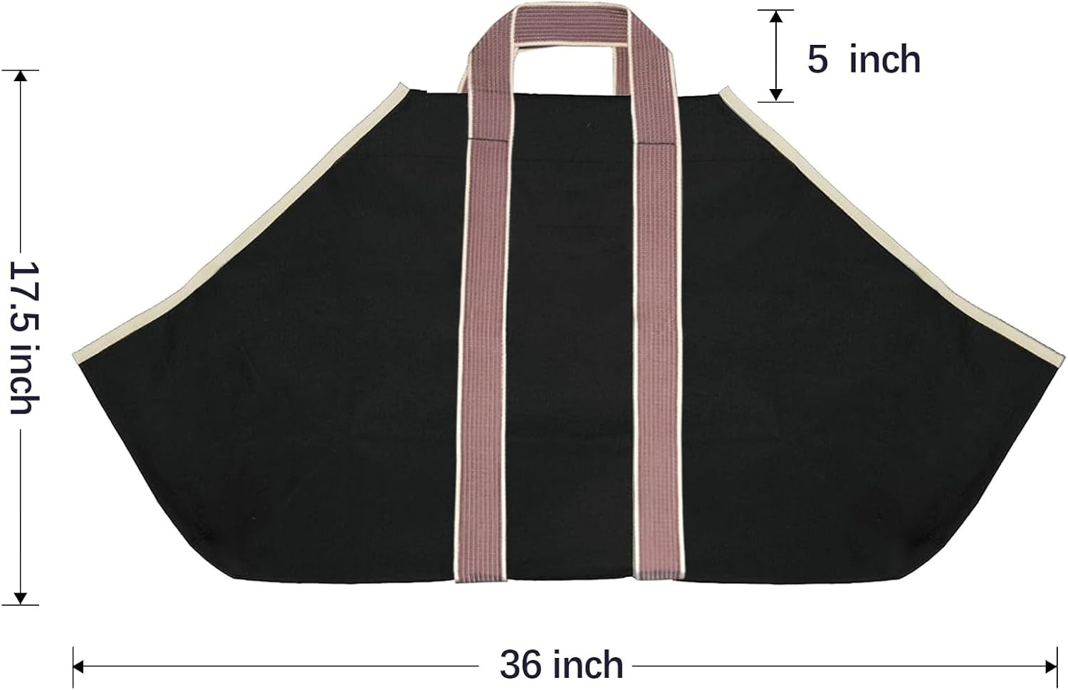 Large Canvas Log Tote Bag Firewood Carrier Heavy Duty Fireplace Log Holder Fire