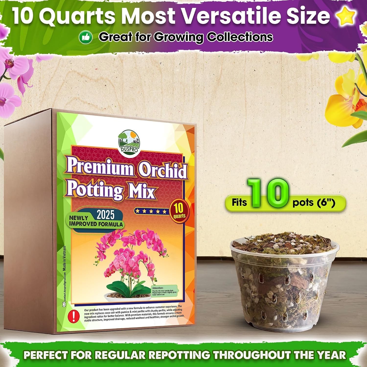 Orchid Bark Potting Mix with Moss & Bark