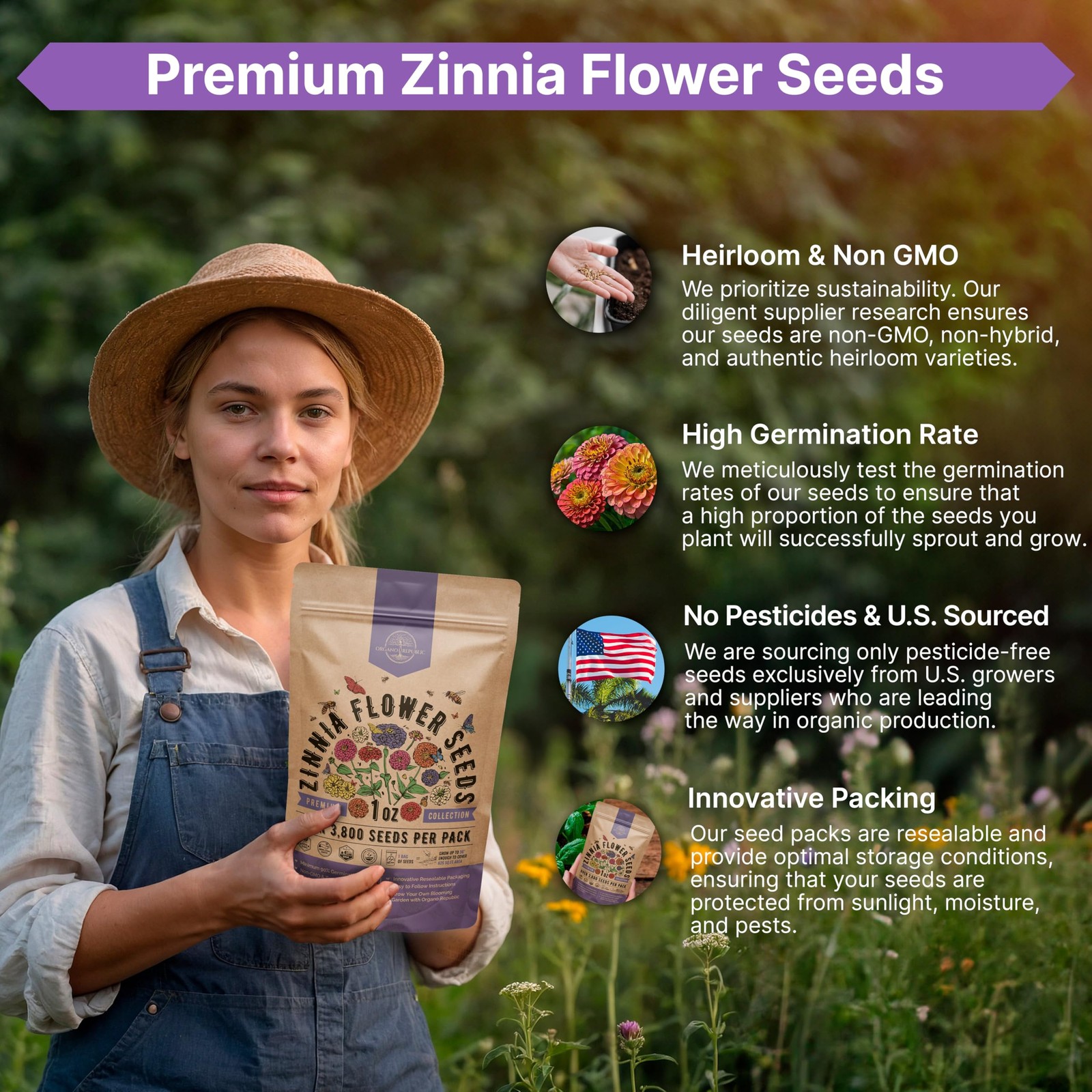 Over 3,800 — 1oz, Purple, Pink, Green, Orange Seeds