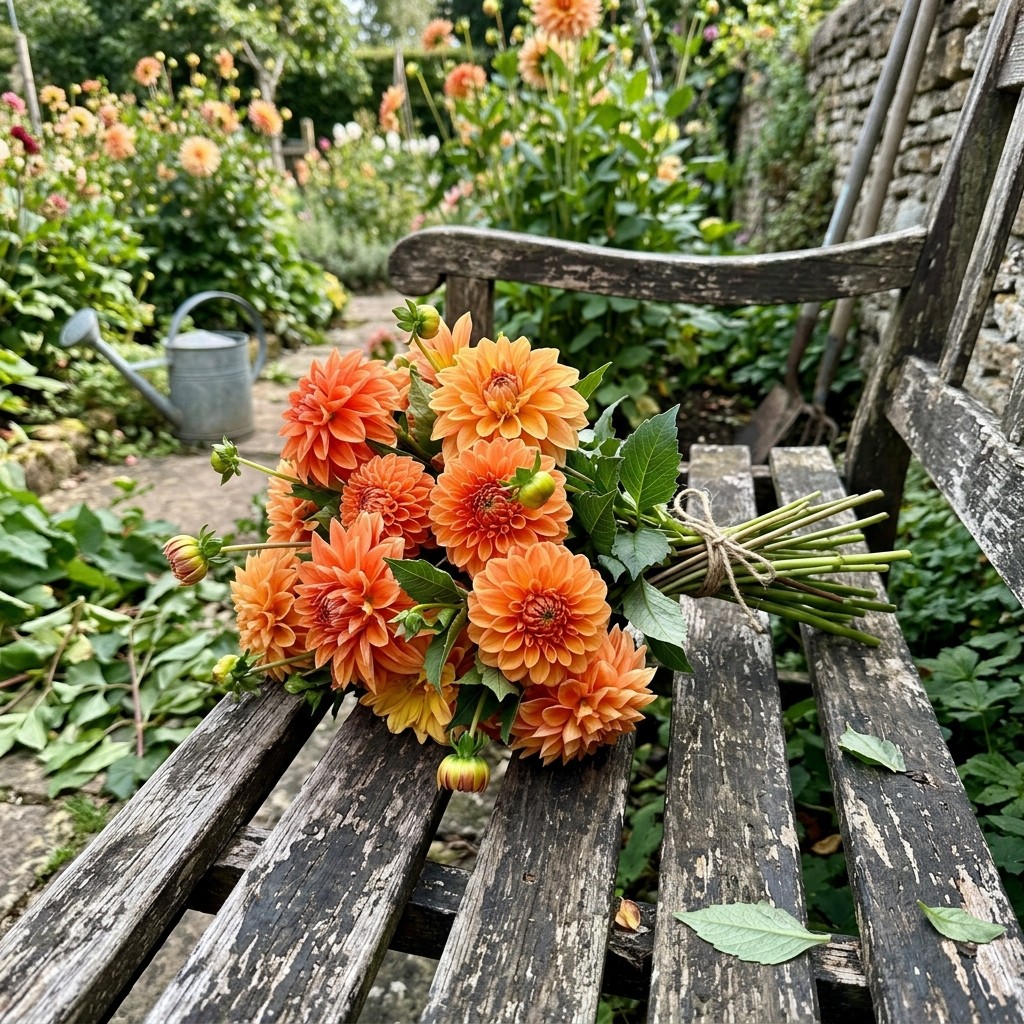 50 Orange Dahlia Seeds Heirloom Floral Blooms – Long Lasting Patio Blooms