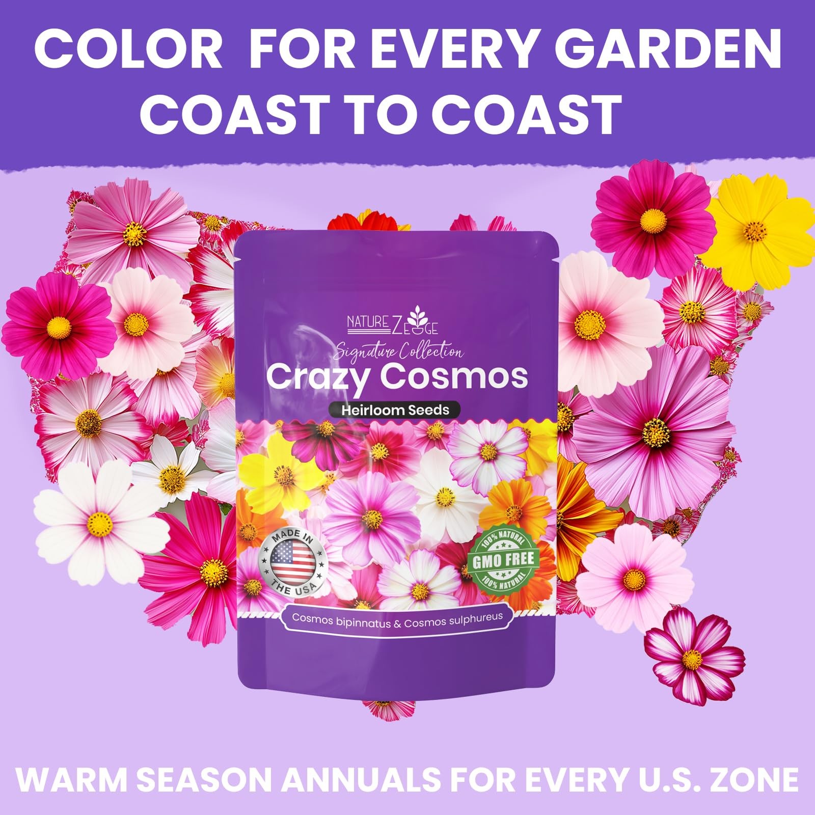 NatureZ 15g, Mixed Colors, Pink, Red, White, Scarlett, Orange, Yellow, Purple