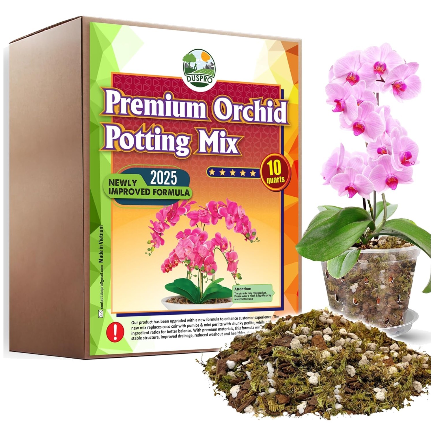 Orchid Bark Potting Mix with Moss & Bark