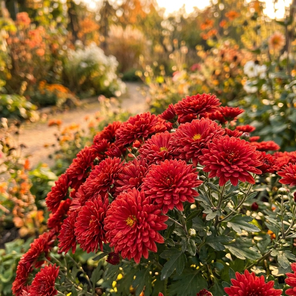 50 carefully packed Red Chrysanthemum Seeds – Beautiful Garden Flowers