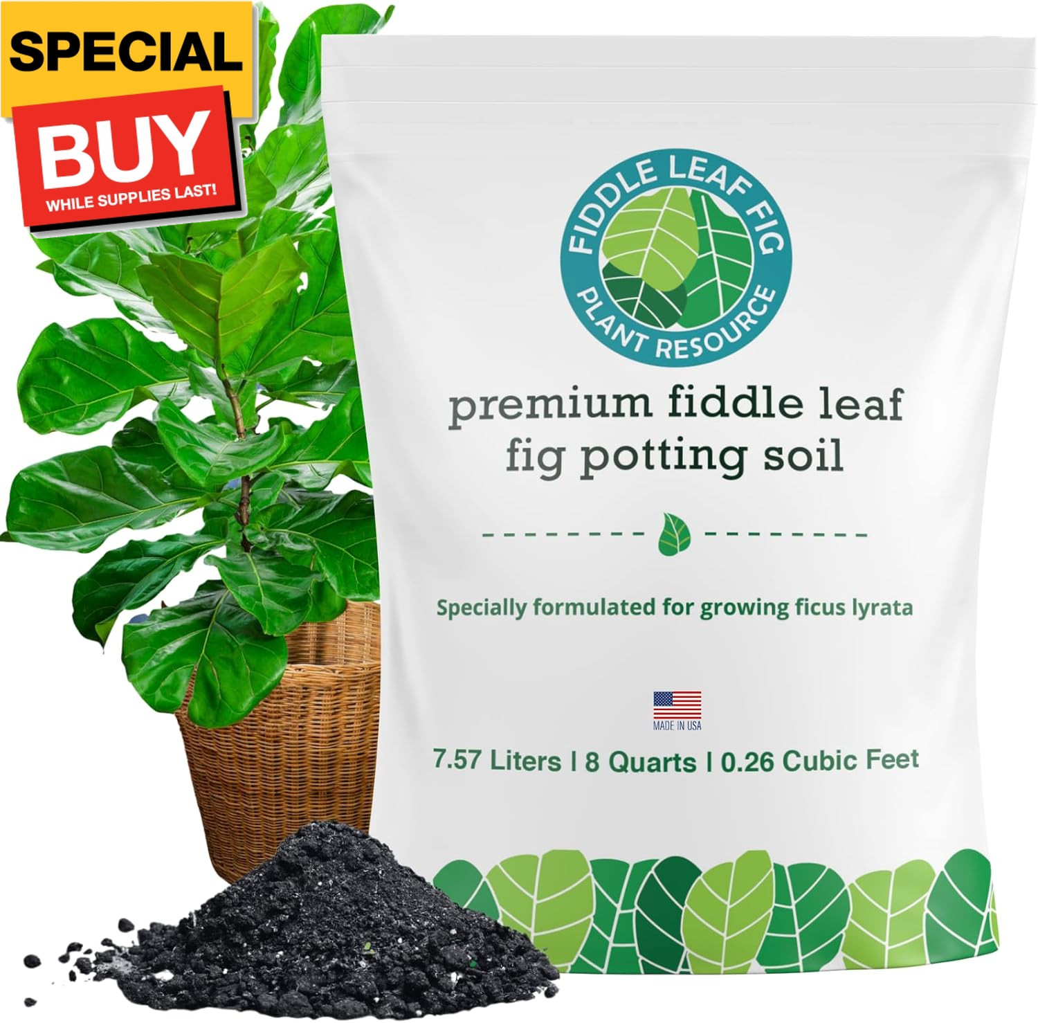 Fiddle Leaf Fig Potting Soil Mix by Fiddle Leaf Fig Plant Resource | Premium Org