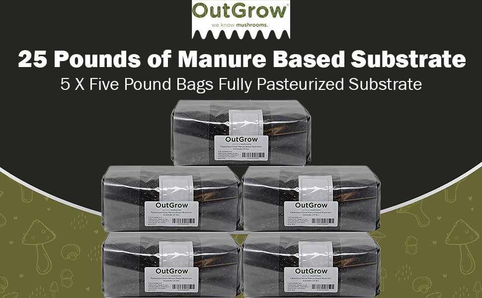 Manure Based Mushroom Substrate – 25 lbs Bulk Substrate