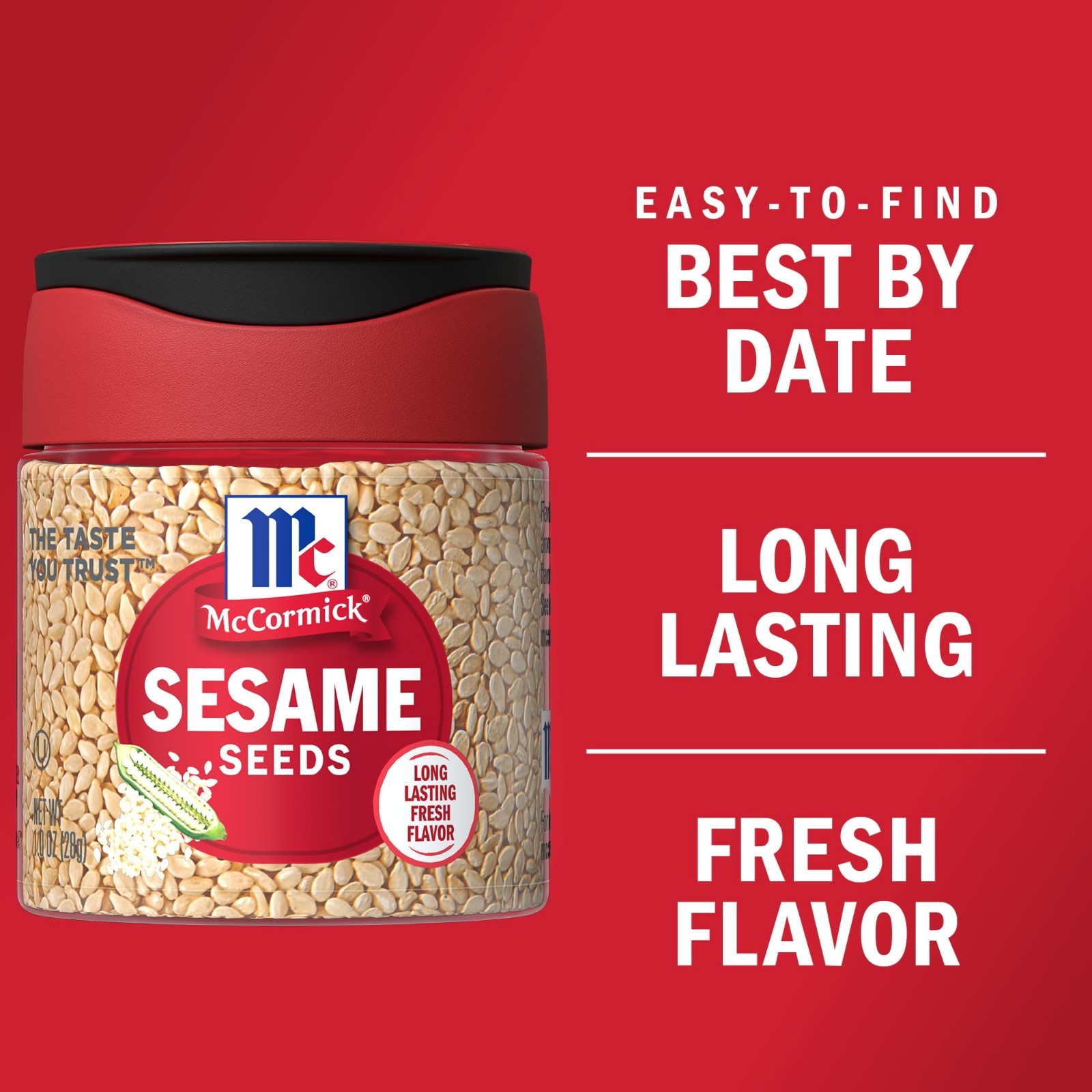 Sesame Seeds 1 oz – Pack of 6, Natural Flavor Enhancer, Cooking & Baking Essenti