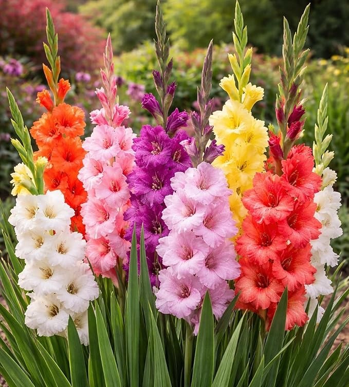 Premium Gladiolus Bulbs for Planting – Large Garden Variety (12 Bulbs)
