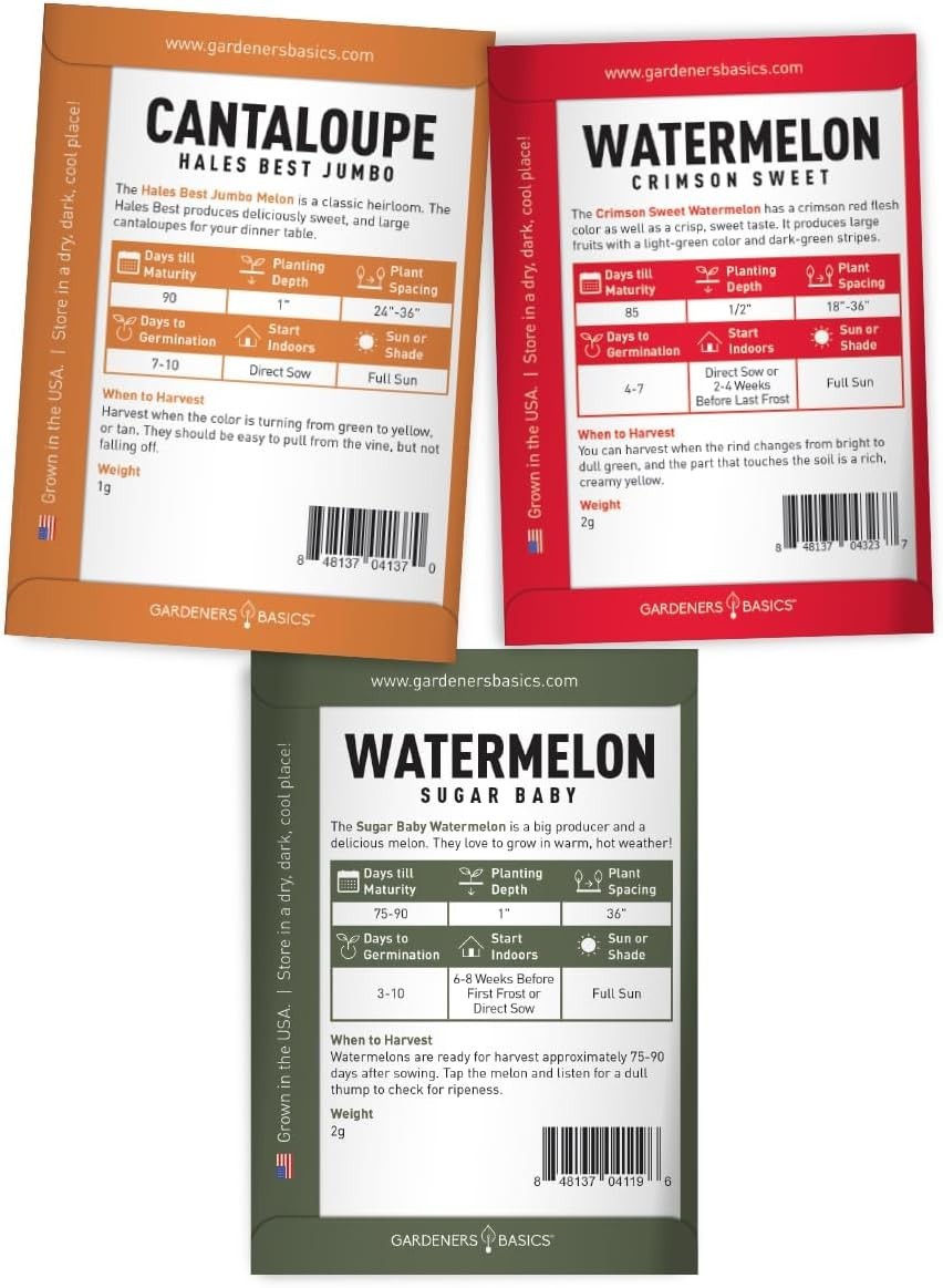 Cantaloupe, Watermelon Seed Pack