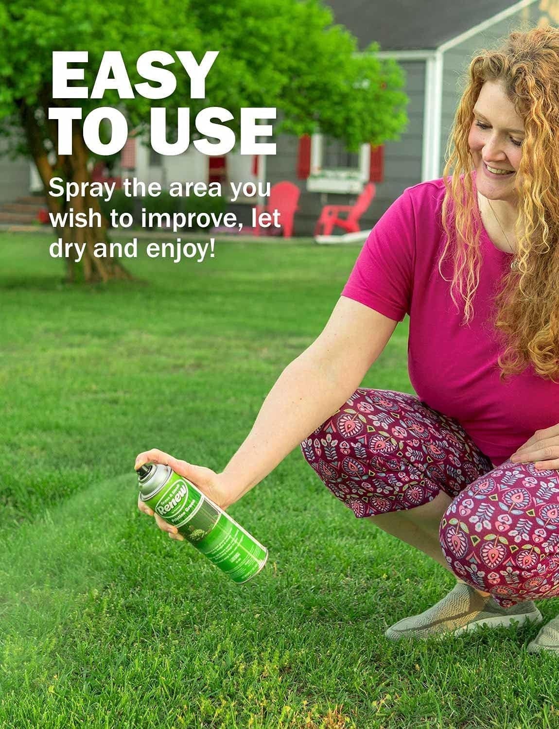 Pristine Green Grass & Shrub Cover Spray, 17oz – Quick-Dry, Waterproof Solution