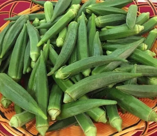 100+ Emerald Okra Seeds – HEIRLOOM – NON GMO — FRESH