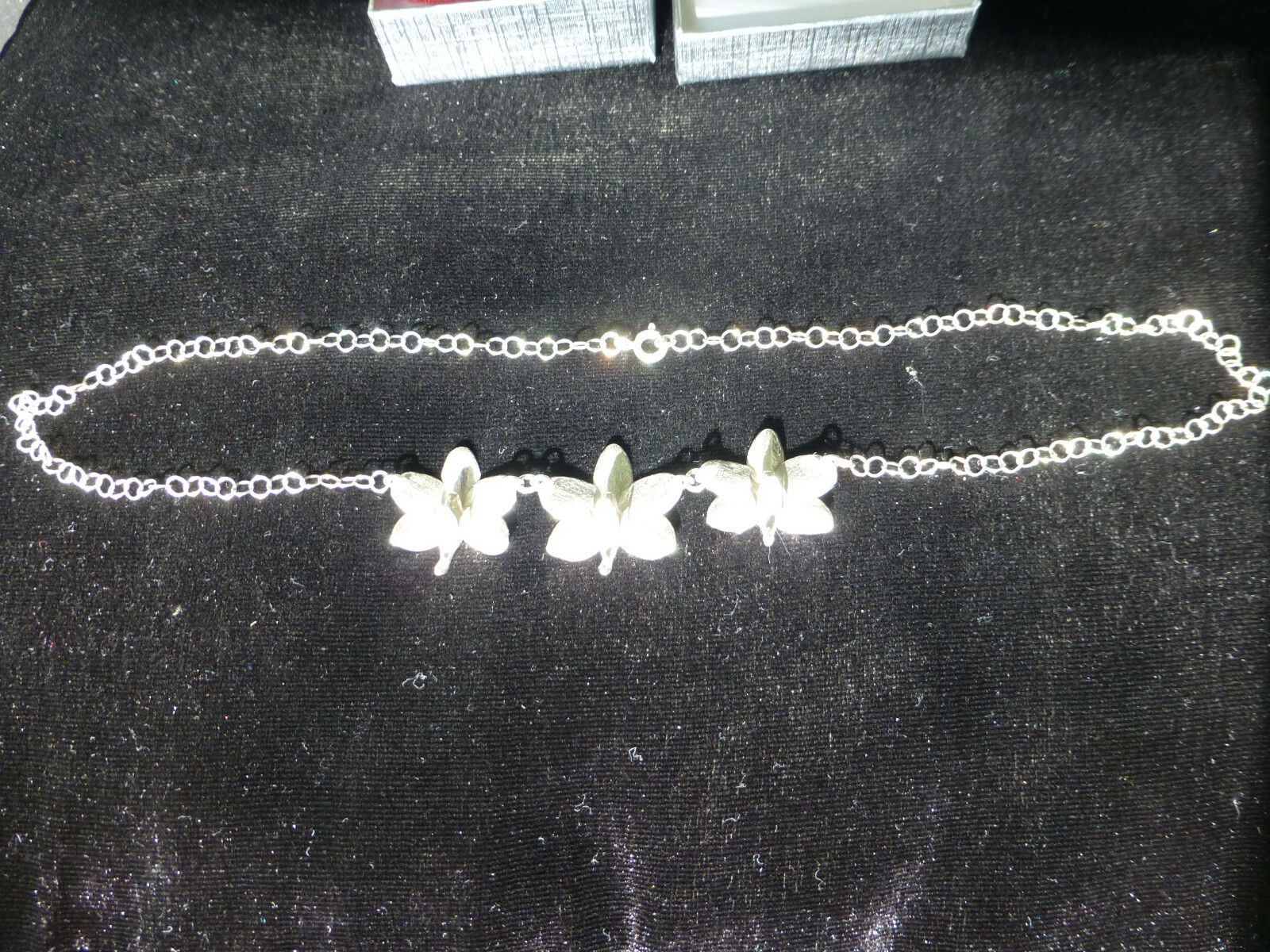Phalaenopsis Phal Moth Orchid Flowers 925 Sterling Silver Necklace & Chain 18″