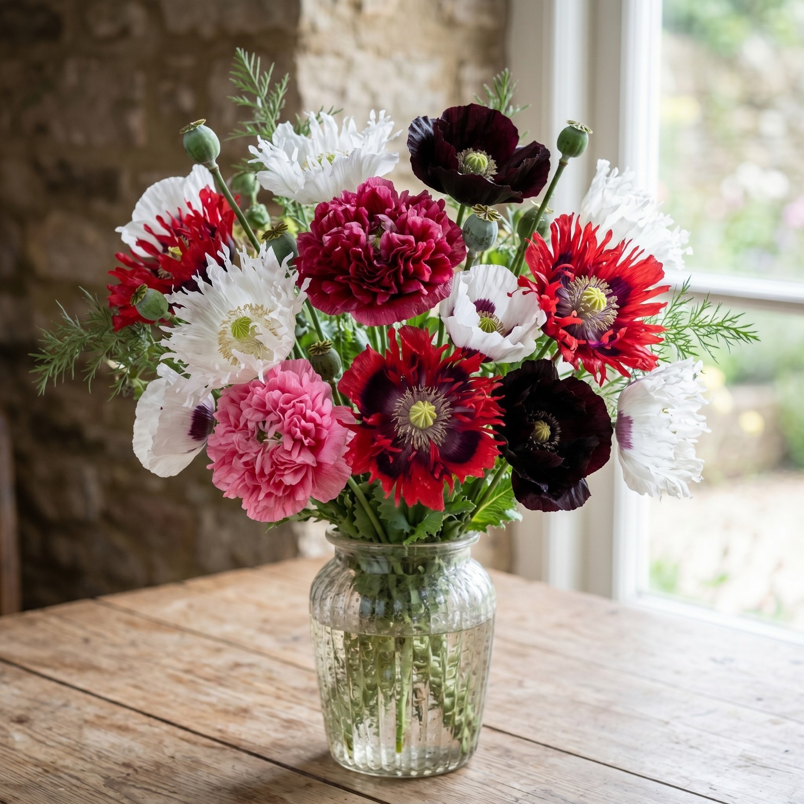 ROMANTIC COTTAGE GARDEN POPPY COLLECTION #3 FALL PLANTING Huge Pods 3000 Seeds!
