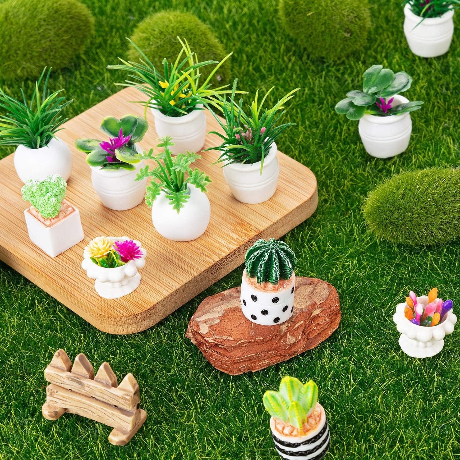Resilient 26-Pc Miniature Plant Set for Dollhouse Décor – Perfect Gift Idea