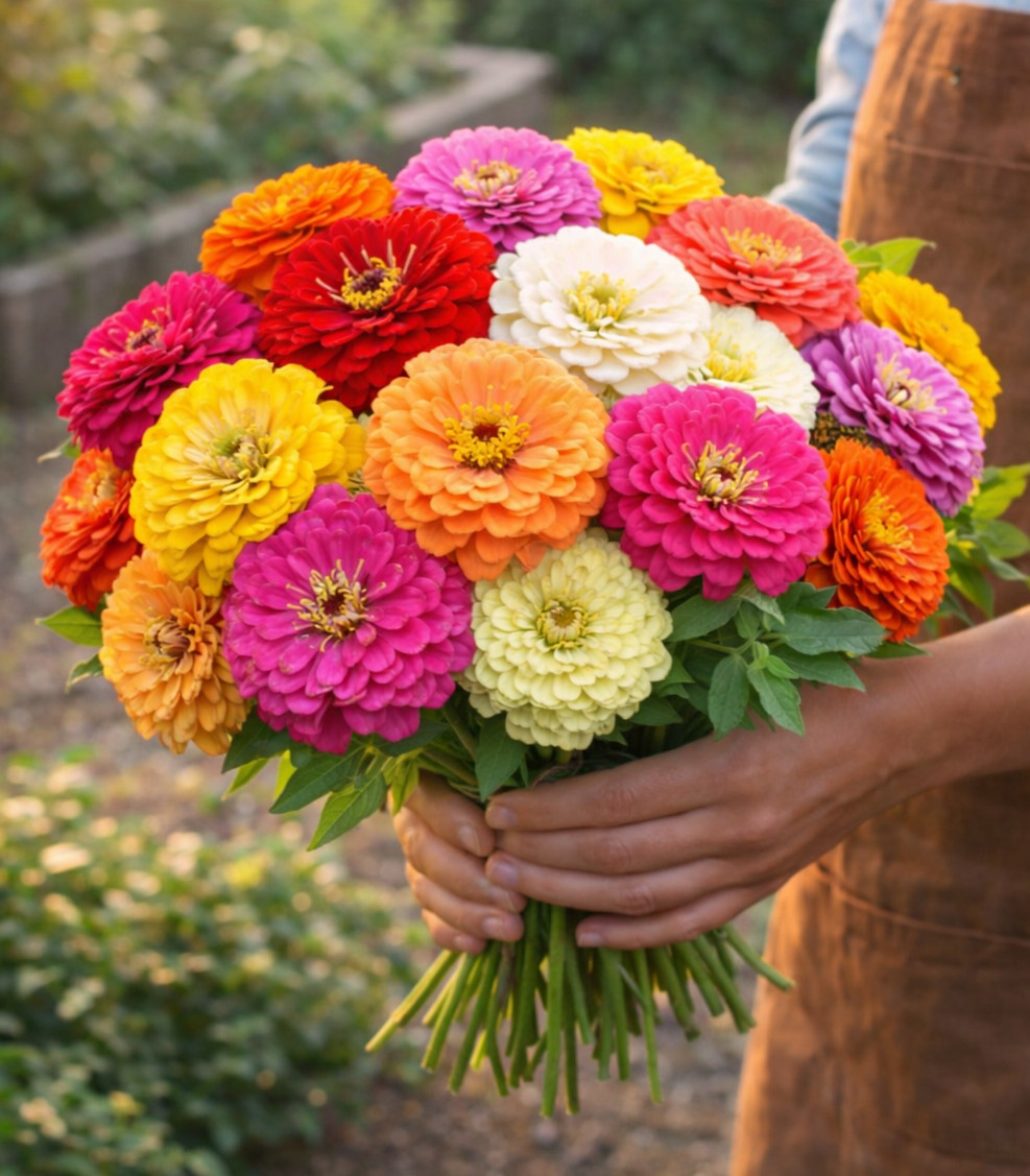 Zinnia Benary’s Giant MIX Cut Flower Garden 4-6″ Blooms Tall Non-GMO 25 Seeds