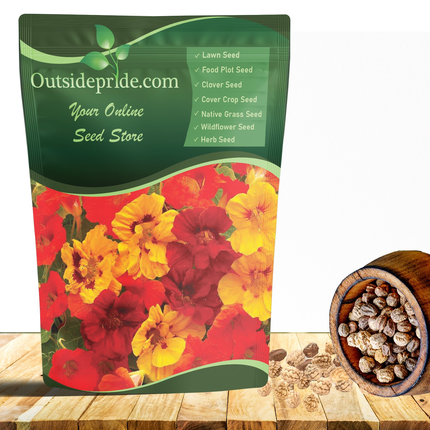 1 LB Nasturtium Seed Mix For Planting – Jewel Mix Flower Seeds