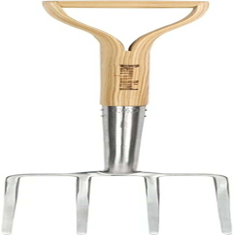 Gardening Digging Fork, 4-Tine Stainless Steel Pitchfork, 43.9″ Heavy Duty Spadi