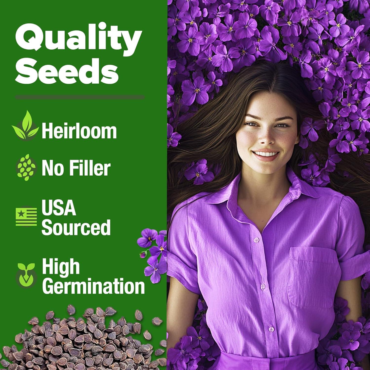 Aubrieta Rock Cress Purple, Flowering Ground Cover Seed Pack, Non GMO Perennial