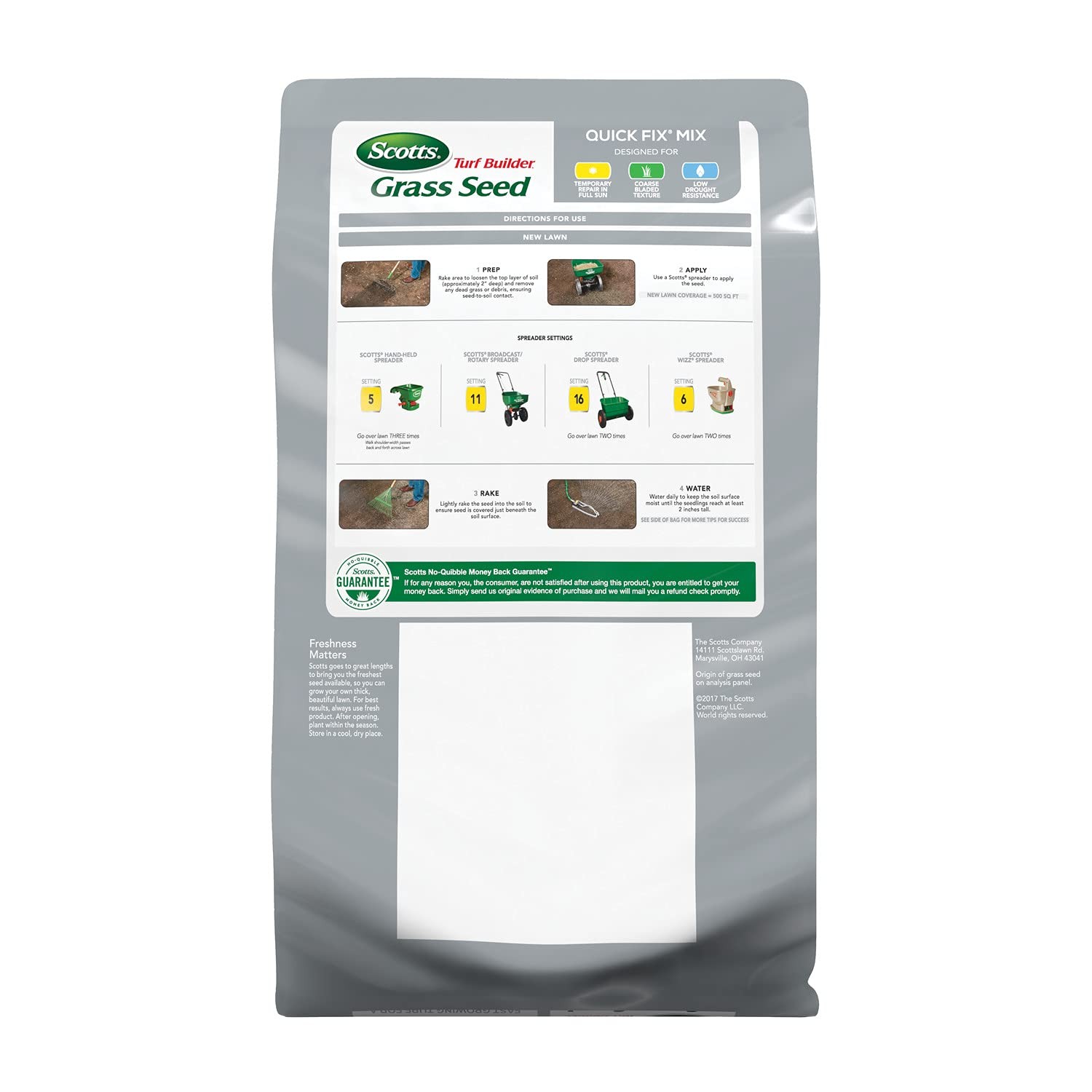 Scotts Turf Builder Grass Seed Quick Fix Mix 3 Lbs. 6-Pack 18272