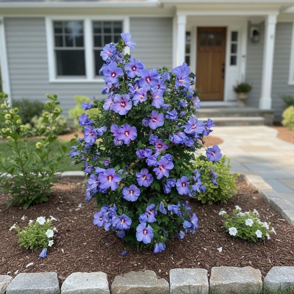 50 Blue Hibiscus Seeds – Rare Blue-Purple Blooms for Stunning Garden Shrubs