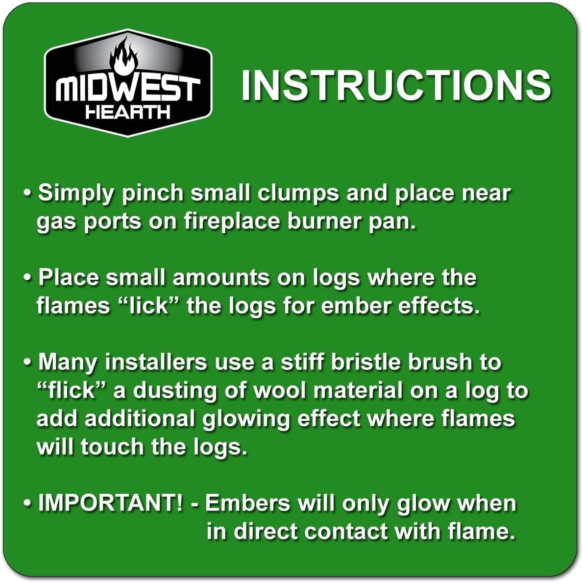 6 oz Glowing Embers – Realistic Gray Coal Bed Blend for Venting Fireplaces