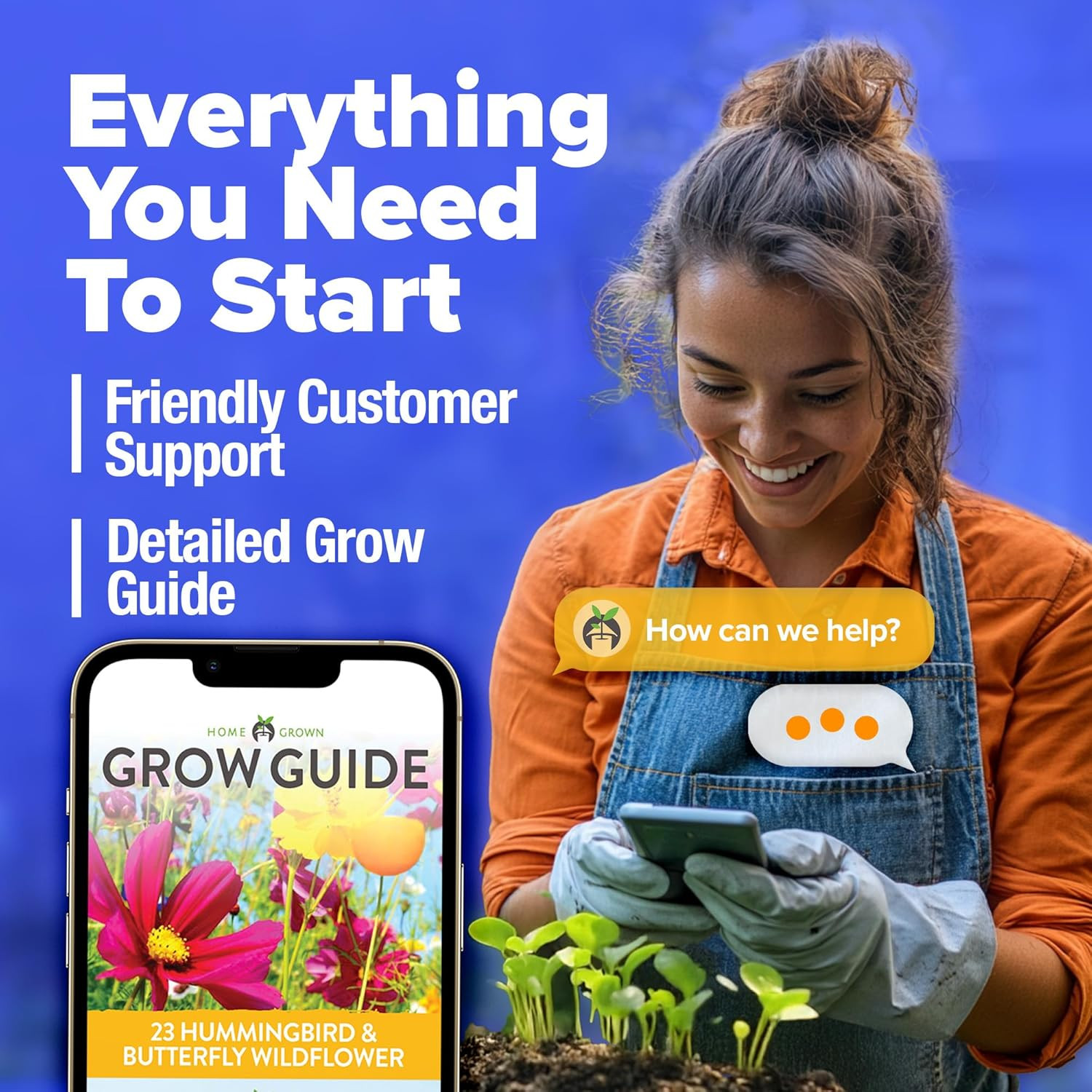 HOME GROWN Wildflower Seeds – 130,000+ Pure, No Filler, Birds & Butterflies Wild